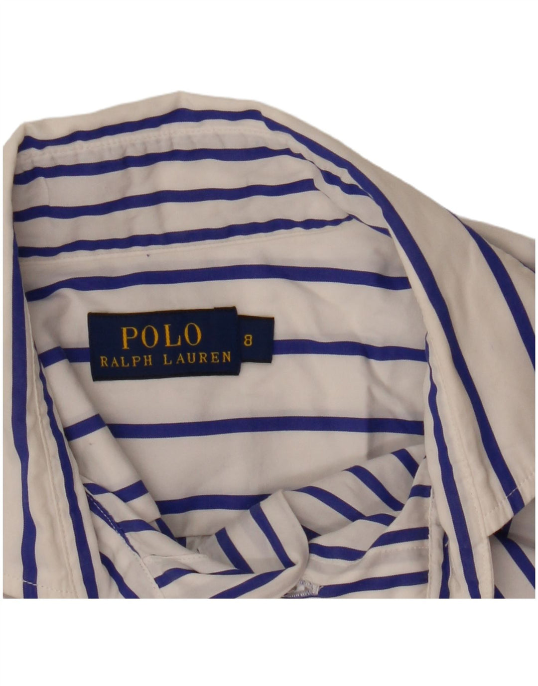 Abito camicia da donna Polo Ralph Lauren US 8 gessato bianco medio