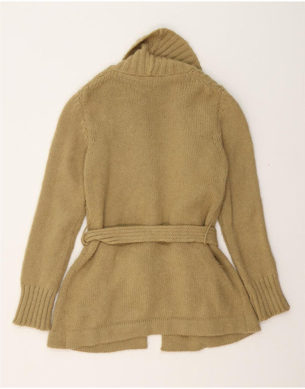 Maglione cardigan lungo da donna VINTAGE UK 14 Beige medio