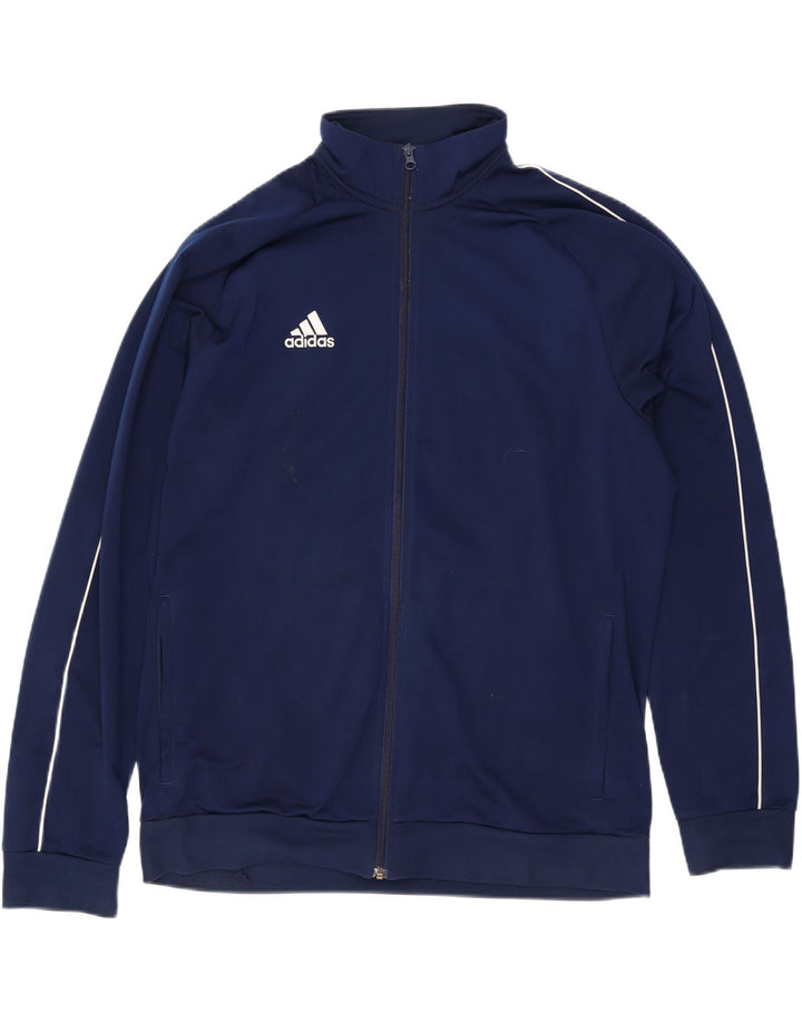 ADIDAS Mens Tracksuit Top Jacket XL Navy Blue Polyester Vintage Adidas and Second-Hand Adidas from Messina Hembry 