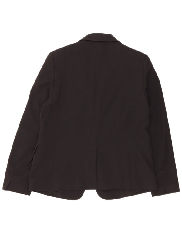 Giacca blazer a 1 bottone Marks & Spencer da donna UK 12 poliestere nero medio