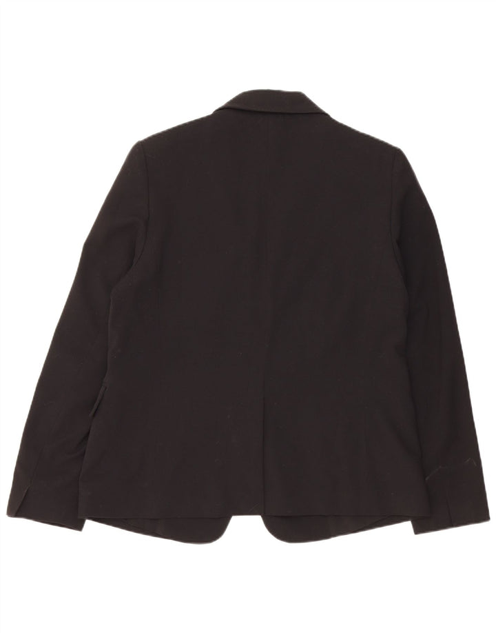 Giacca blazer a 1 bottone Marks & Spencer da donna UK 12 poliestere nero medio