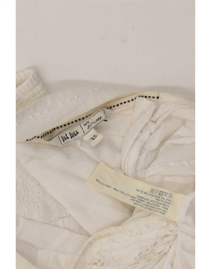 Canottiera da donna Fat Face UK 18 XL cotone bianco