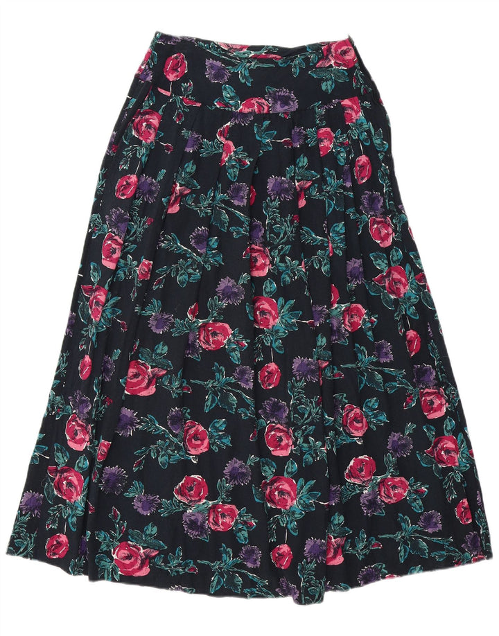 PART TWO Womens High Waist Flared Skirt EU 40 Medium W26 Black Floral