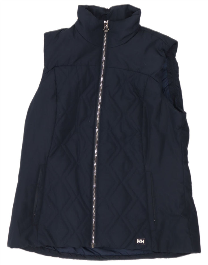 Gilet trapuntato foderato da donna HELLY HANSEN UK 16 grande poliestere blu navy