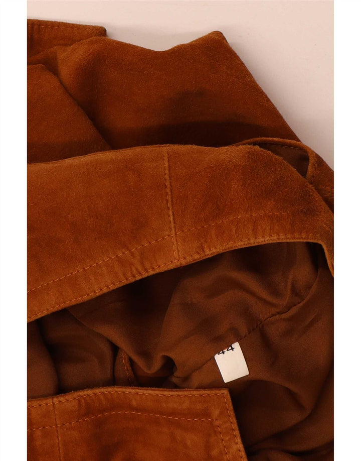 Gilet corto in pelle scamosciata da donna Save The Forest IT 44 Marrone medio