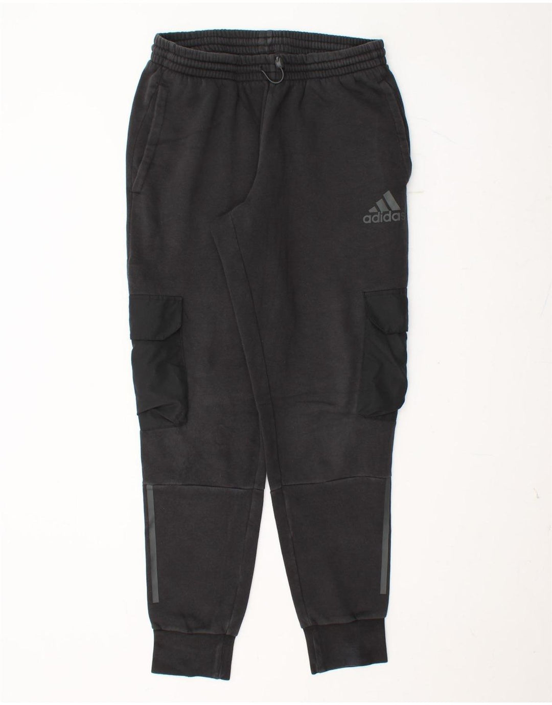 Pantaloni da tuta cargo da uomo ADIDAS Joggers medio cotone nero