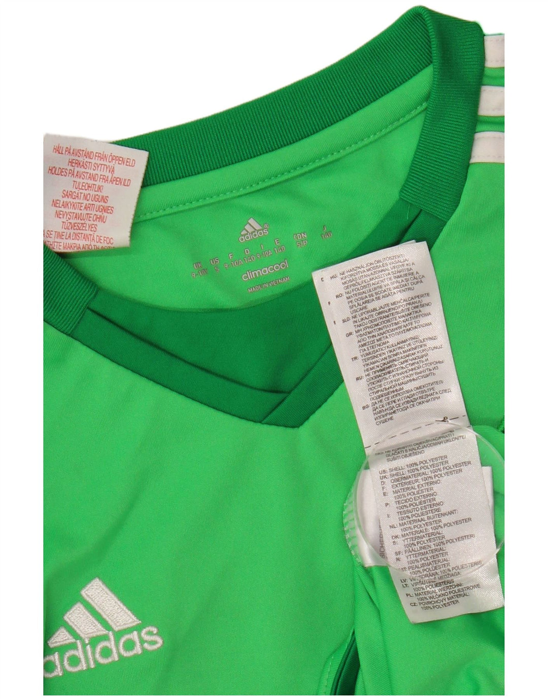 Top ADIDAS da bambino con grafica Manchester United a maniche lunghe 9-10 anni verde