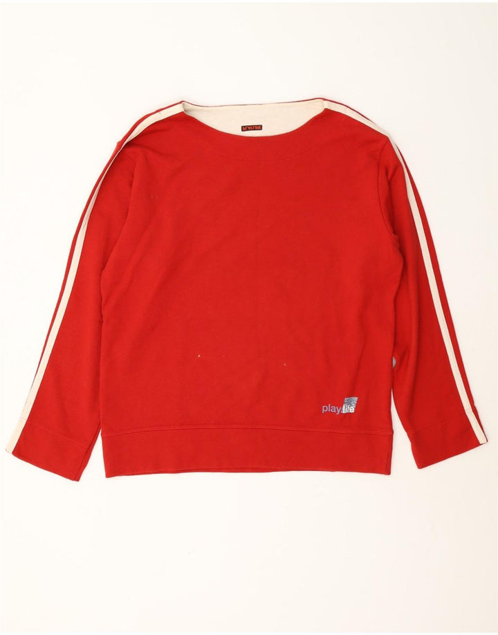 Felpa da donna Playlife Maglione UK 14 Cotone rosso medio