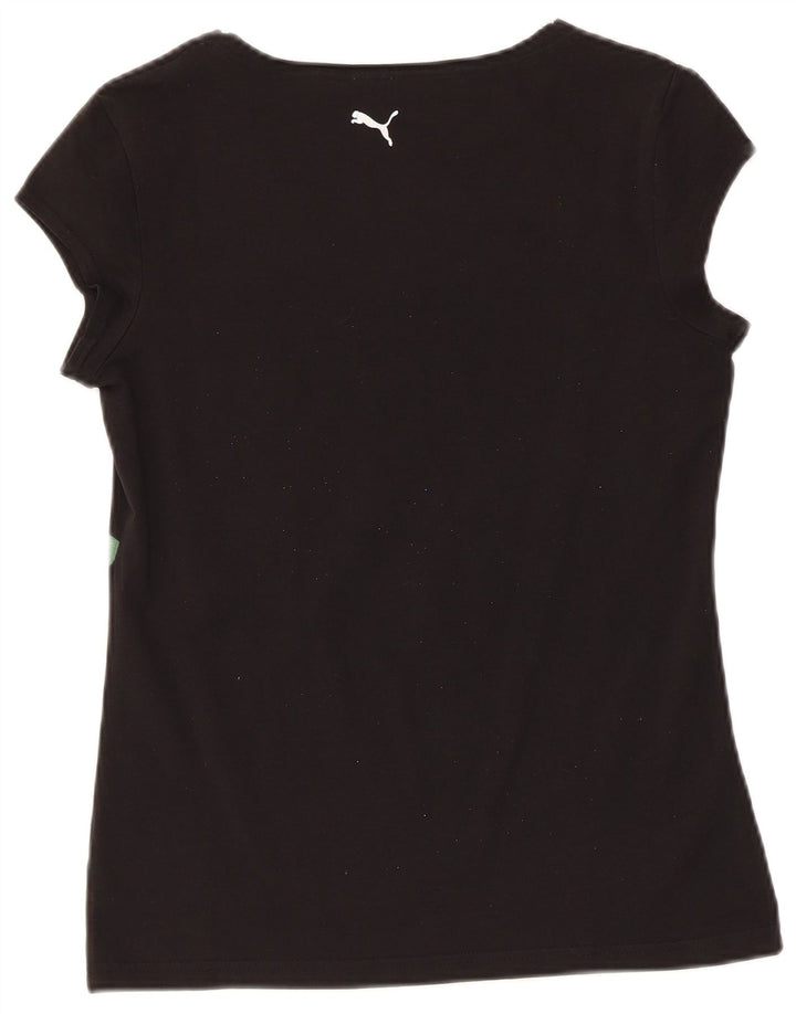 T-shirt grafica da donna Puma UK 12 media nera