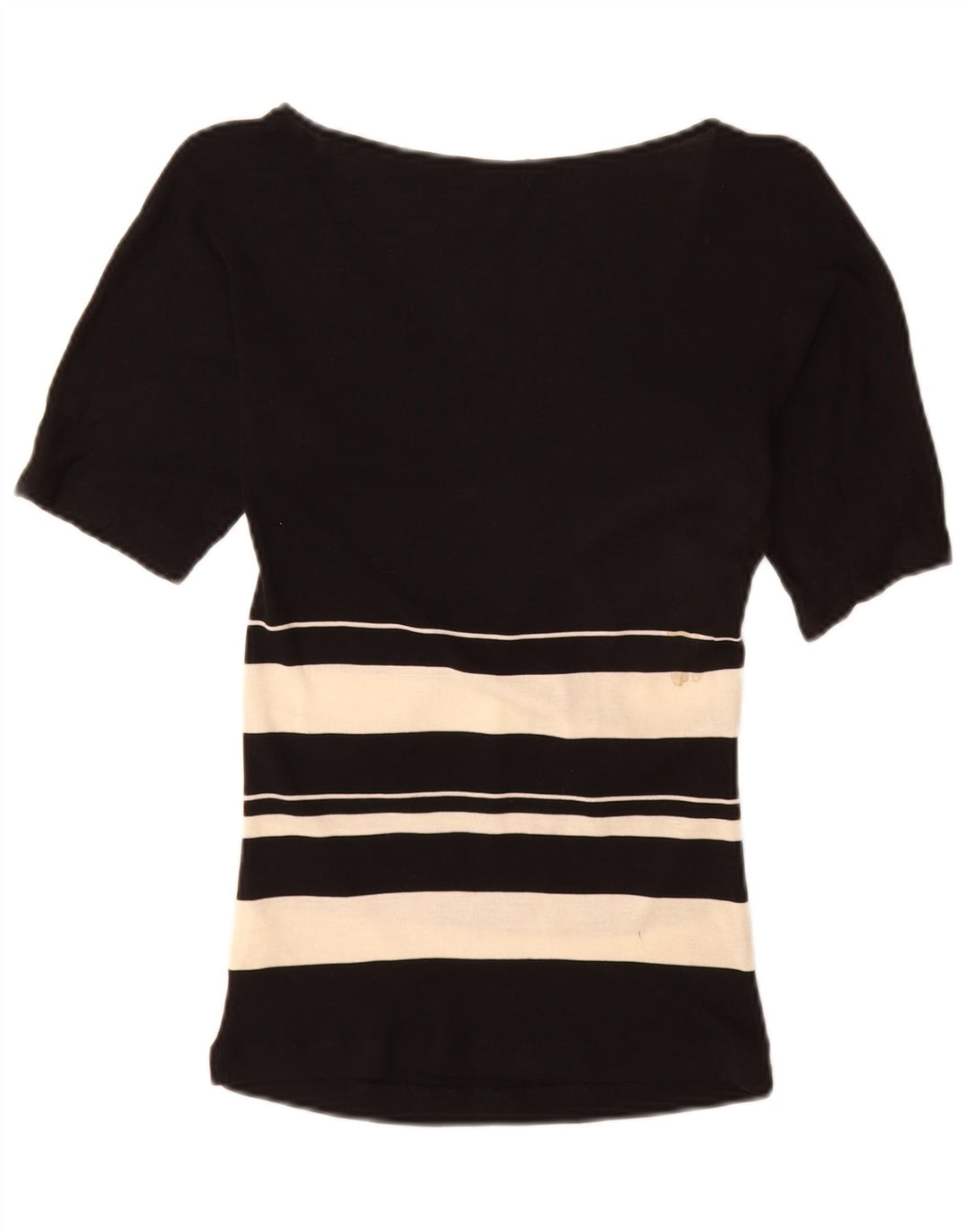 Top blusa da donna Zara UK 12 Lyocell color block nero medio