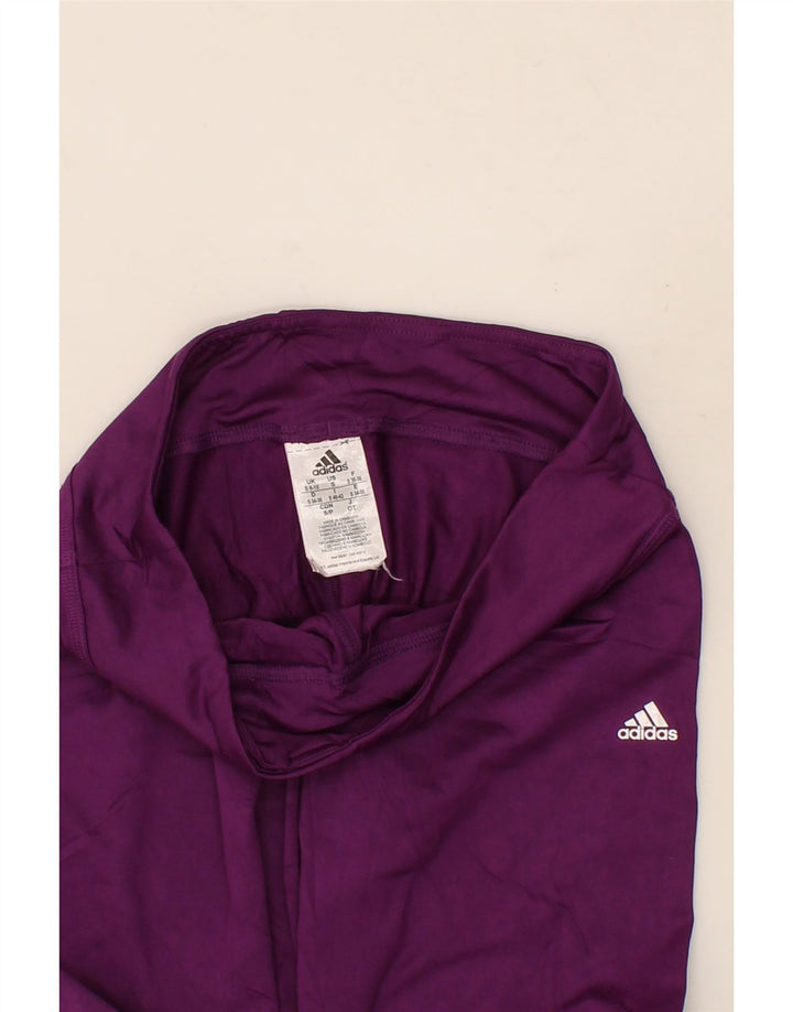 ADIDAS Womens Climalite Capri Leggings UK 8/10 Small Purple Polyester Vintage Adidas and Second-Hand Adidas from Messina Hembry 