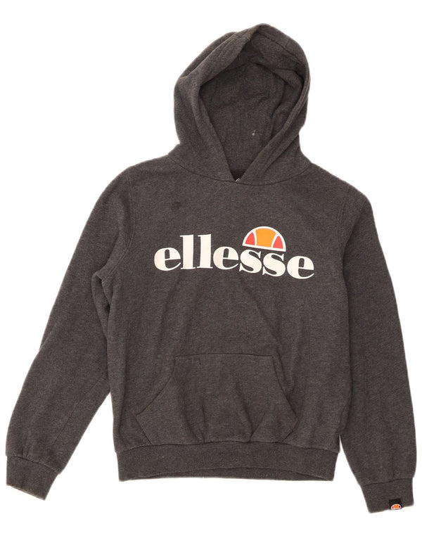 Felpa con cappuccio grafica per ragazze Ellesse 10-11 anni in cotone grigio