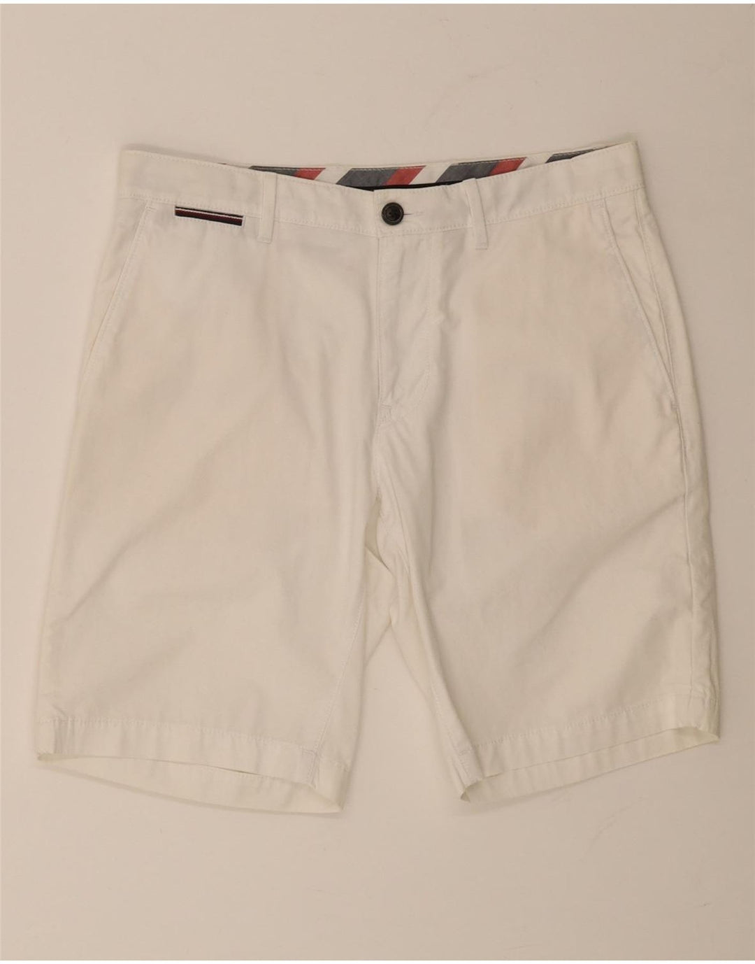 TOMMY HILFIGER Pantaloncini chino da uomo W31 cotone bianco medio
