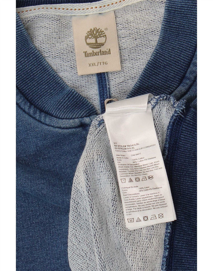 Giacca da ginnastica da uomo Timberland 2XL in cotone blu navy