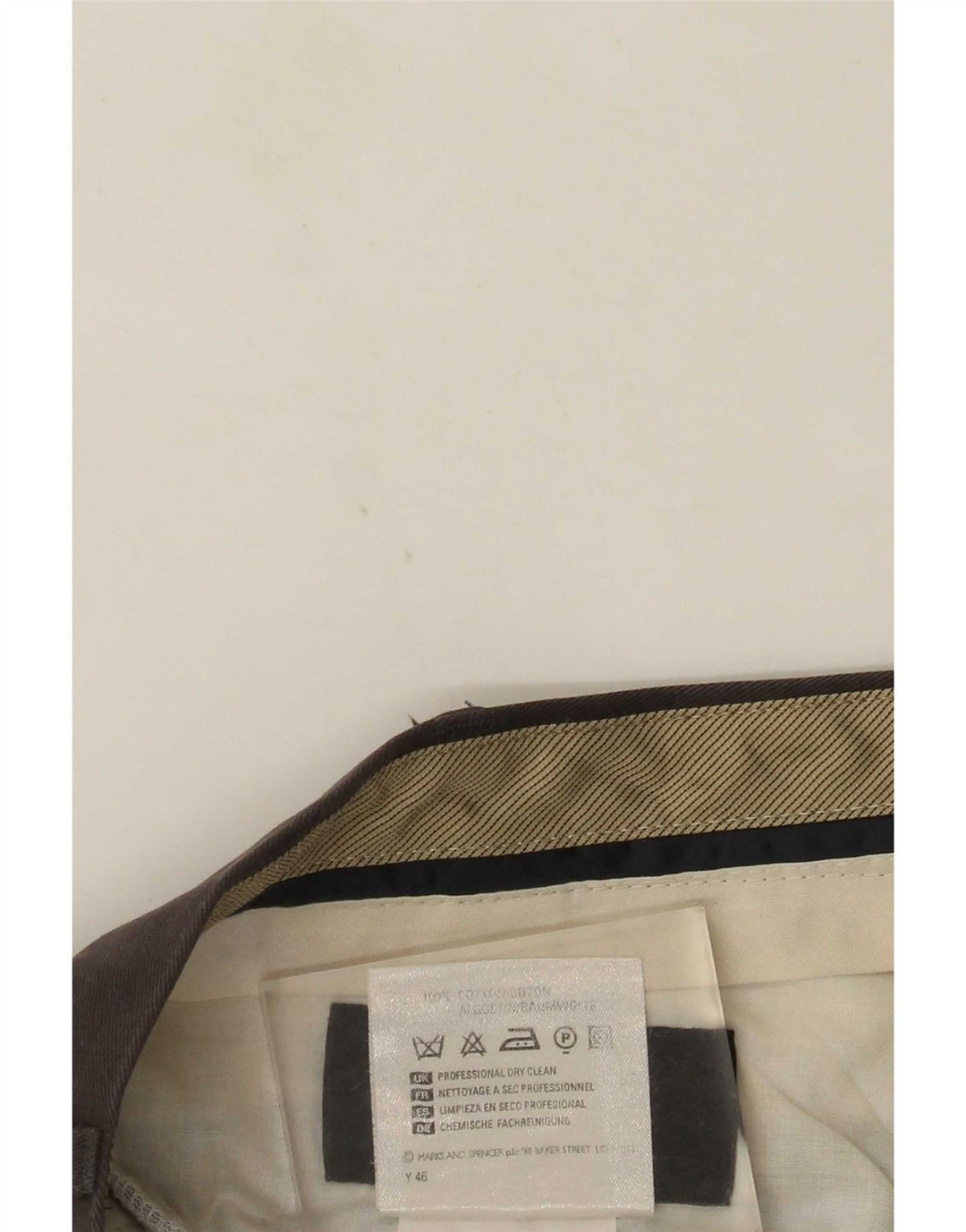 Pantaloni chino dritti Marks & Spencer da uomo St. Michael W36 L31 grigi