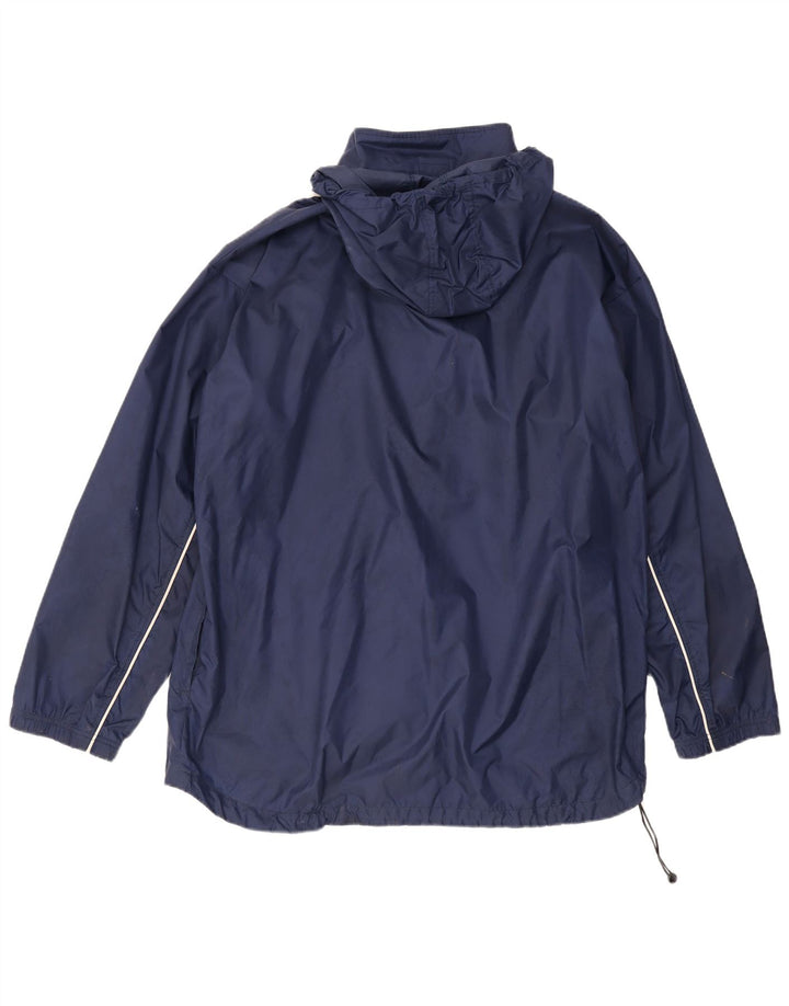 Giacca da ginnastica da uomo con cappuccio Nike XL in nylon blu navy