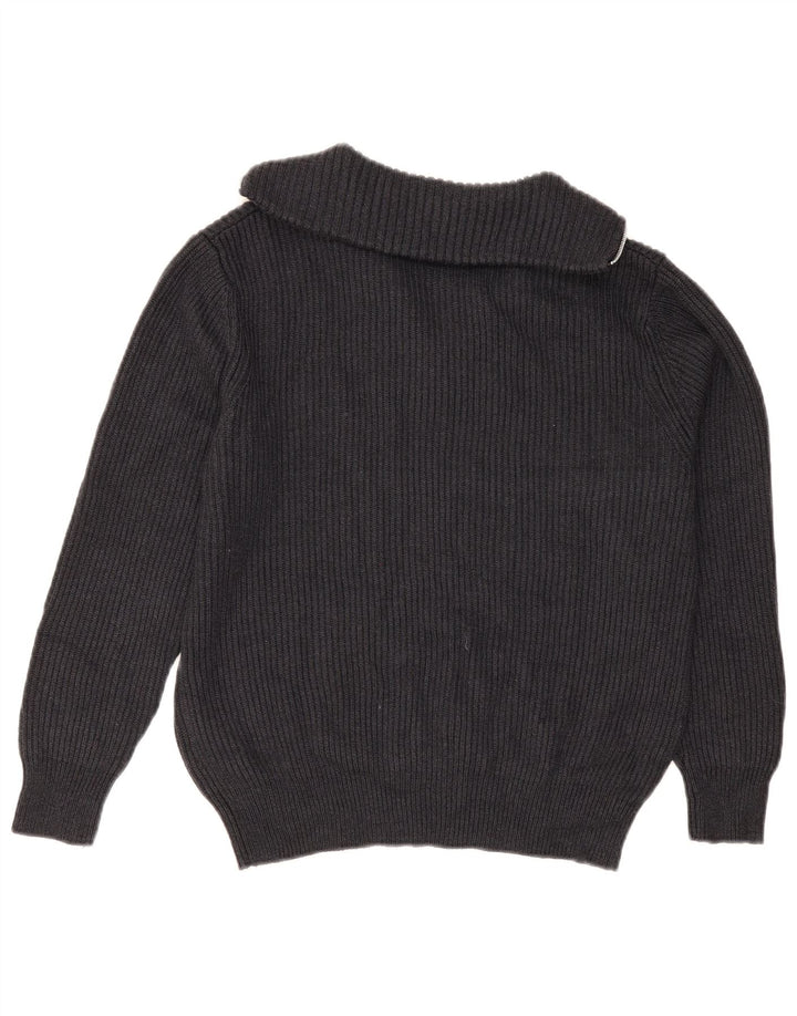 Maglione Zara da uomo con zip e collo piccolo in poliestere grigio