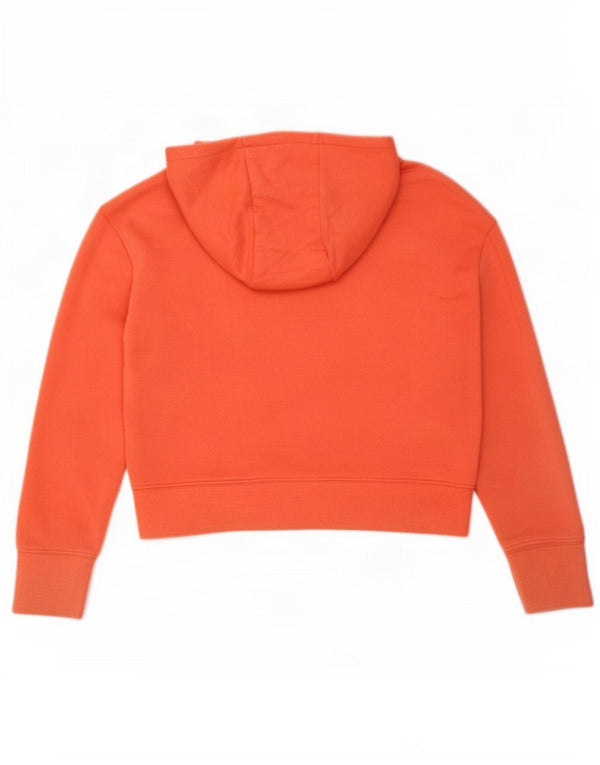 Felpa con cappuccio grafica Nike per ragazze, 10-11 anni, cotone arancione medio