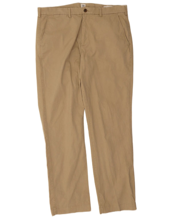 Pantaloni chino dritti da uomo Gap W36 L32 in cotone beige