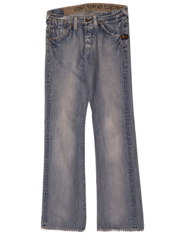 Jeans bootcut invecchiati da uomo G-Star W32 L36 cotone blu