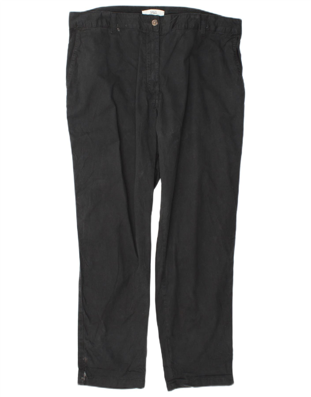 Pantaloni regolari da donna Marks & Spencer UK 16 W38 L29 Cotone nero