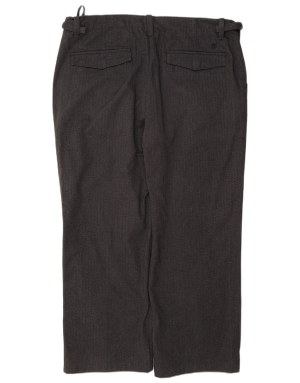 Pantaloni chino dritti da uomo Timberland W40 L29 cotone grigio a spina di pesce