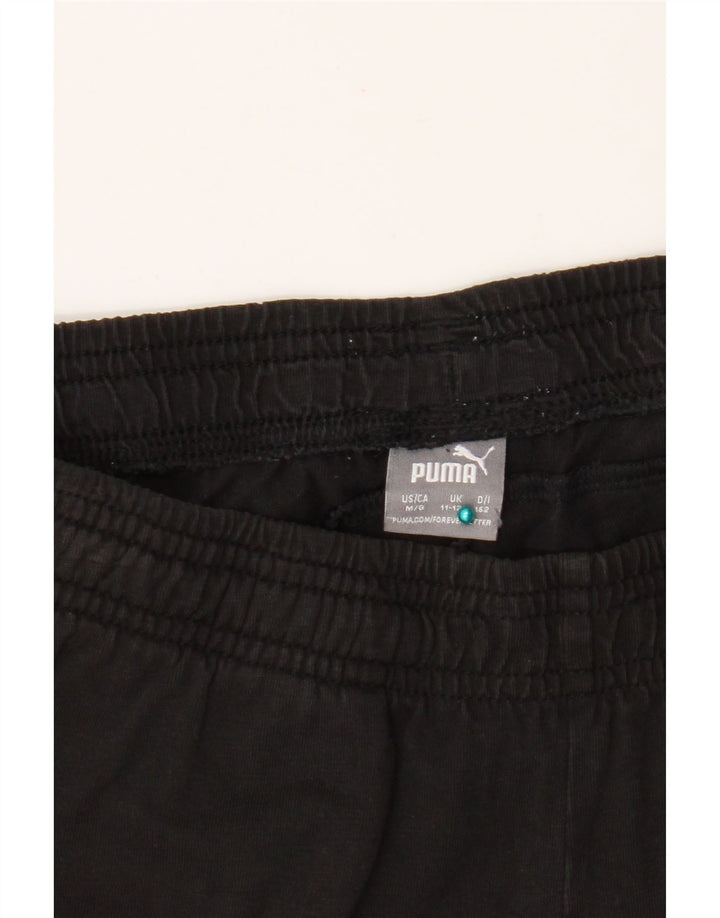 Pantaloncini sportivi grafici Puma da ragazzo 11-12 anni neri