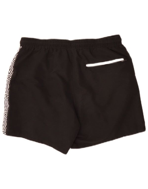 Pantaloncini da bagno grafici da uomo Umbro grandi in poliestere geometrico nero