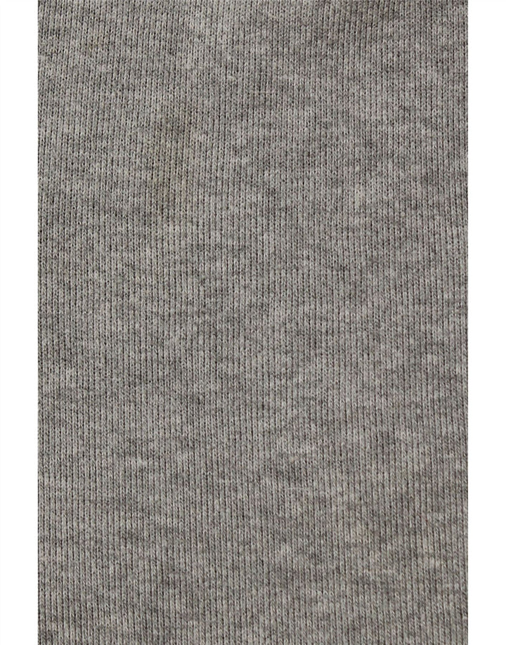 Maglione da uomo con collo con zip Lands End, grande cotone grigio