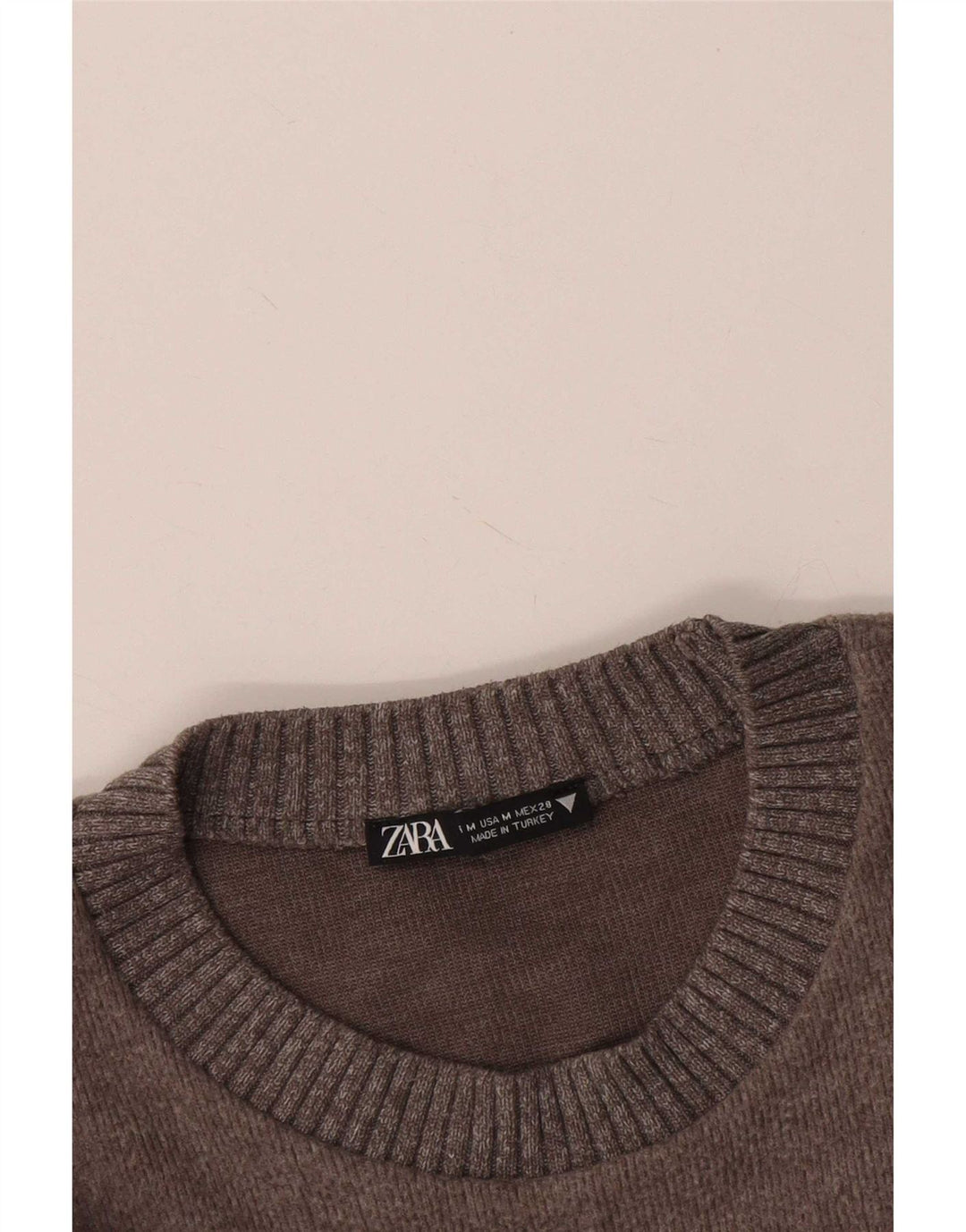 Top Zara da donna a vestibilità ampia a maniche lunghe UK 14 Marrone medio screziato