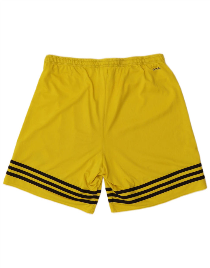 Pantaloncini sportivi Adidas Climalite da uomo di grandi dimensioni in poliestere giallo