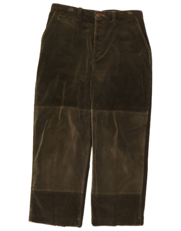 Pantaloni dritti in velluto a coste da uomo Polo Ralph Lauren W32 L28 color block verde