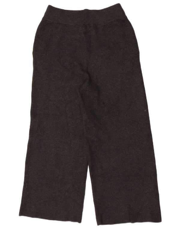 Pantaloni da tuta da donna a gamba larga in maglia Massimo Dutti UK 4 XS Nero
