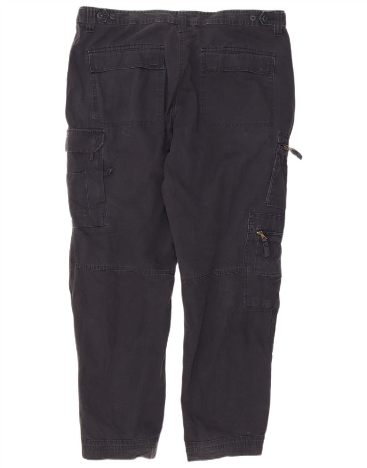 Pantaloni cargo dritti da uomo Marks & Spencer W40 L31 cotone blu navy