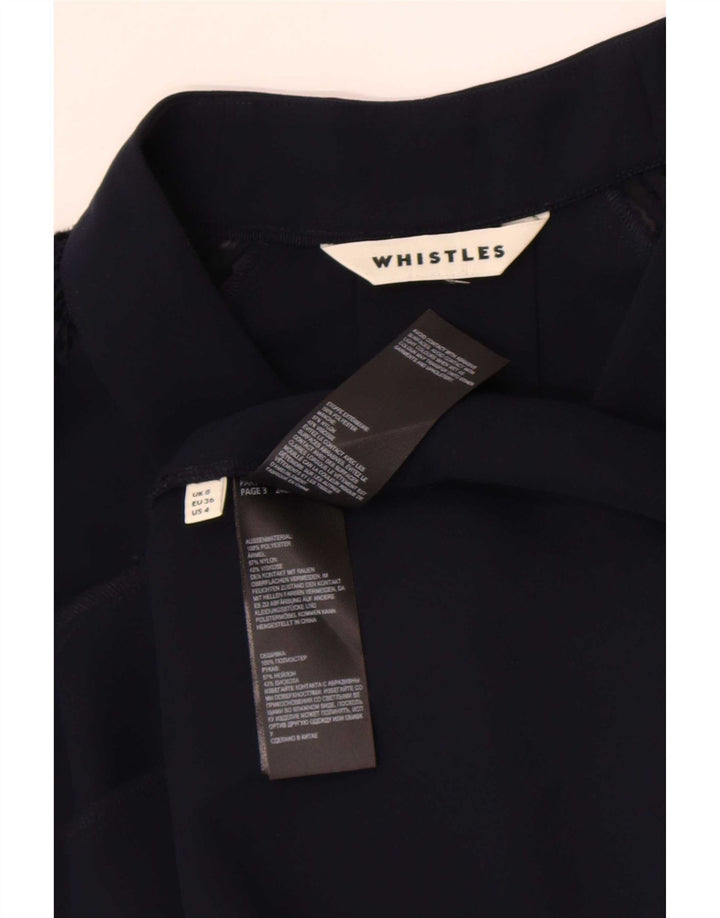 Abito a trapezio da donna Whistles UK 8 piccolo in poliestere maculato blu navy