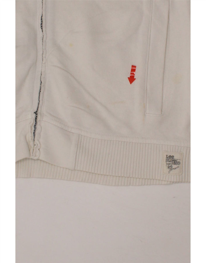 LEE Boys Graphic Tracksuit Top Jacket 13-14 Years White Cotton Vintage Lee and Second-Hand Lee from Messina Hembry 