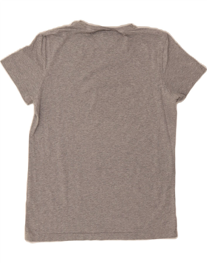 TOMMY HILFIGER Womens T-Shirt Top UK 12 Medium Grey Cotton Vintage Tommy Hilfiger and Second-Hand Tommy Hilfiger from Messina Hembry 