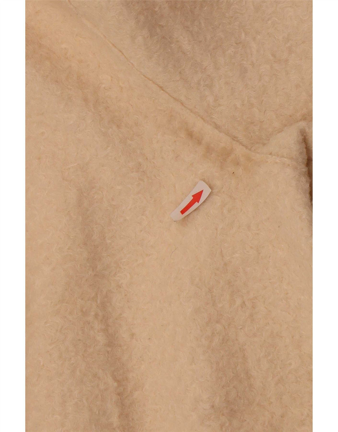 Soprabito oversize in pile da donna Zara UK 14 Poliestere beige medio