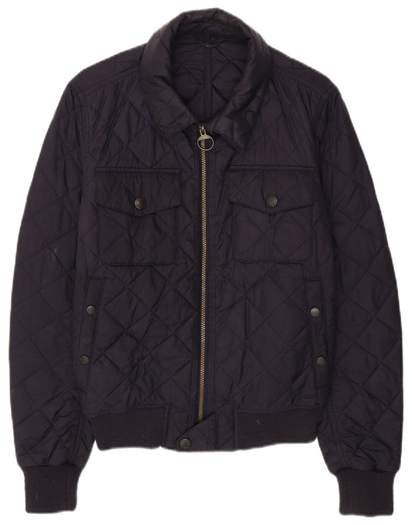 Giacca trapuntata da uomo Barbour UK 36 Small Blu Navy in poliammide