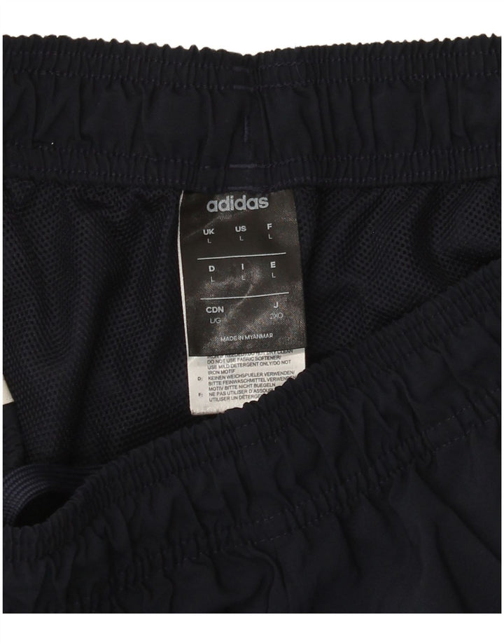 Pantaloncini sportivi da uomo Adidas Large blu navy in poliestere