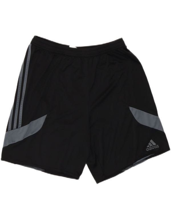 Pantaloncini sportivi Adidas Climalite da uomo, grandi, in poliestere color block nero