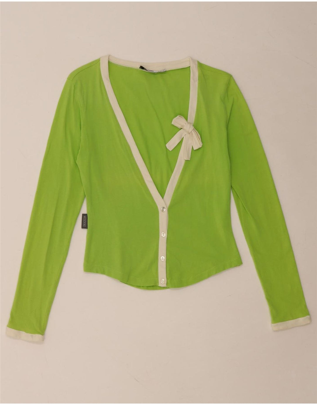 Top cardigan da donna MOSCHINO UK 14 verde medio