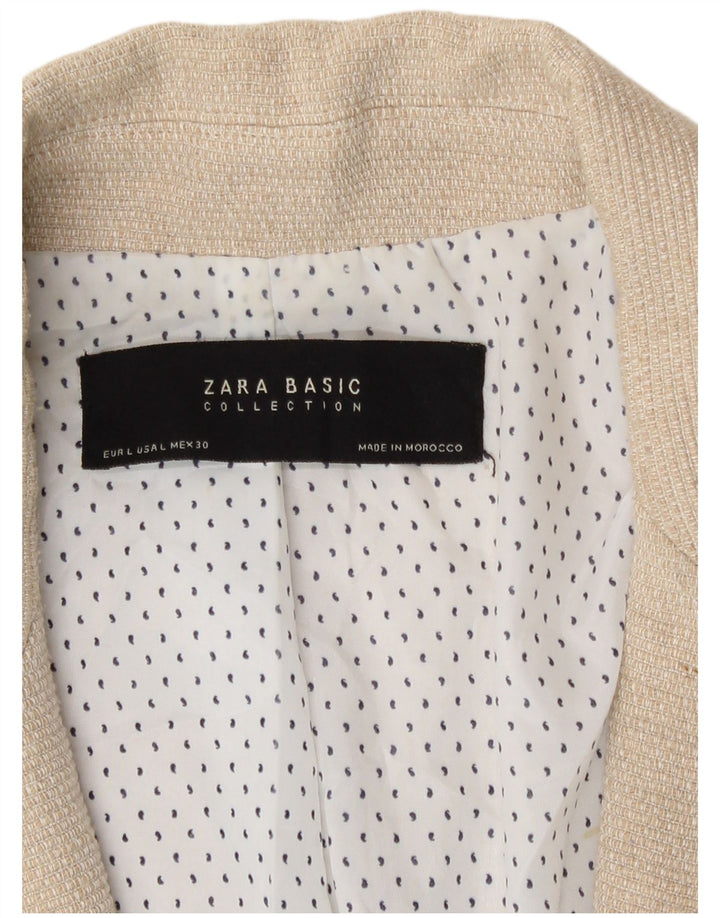Giacca blazer aperta da donna Zara UK 16 grande bianco sporco
