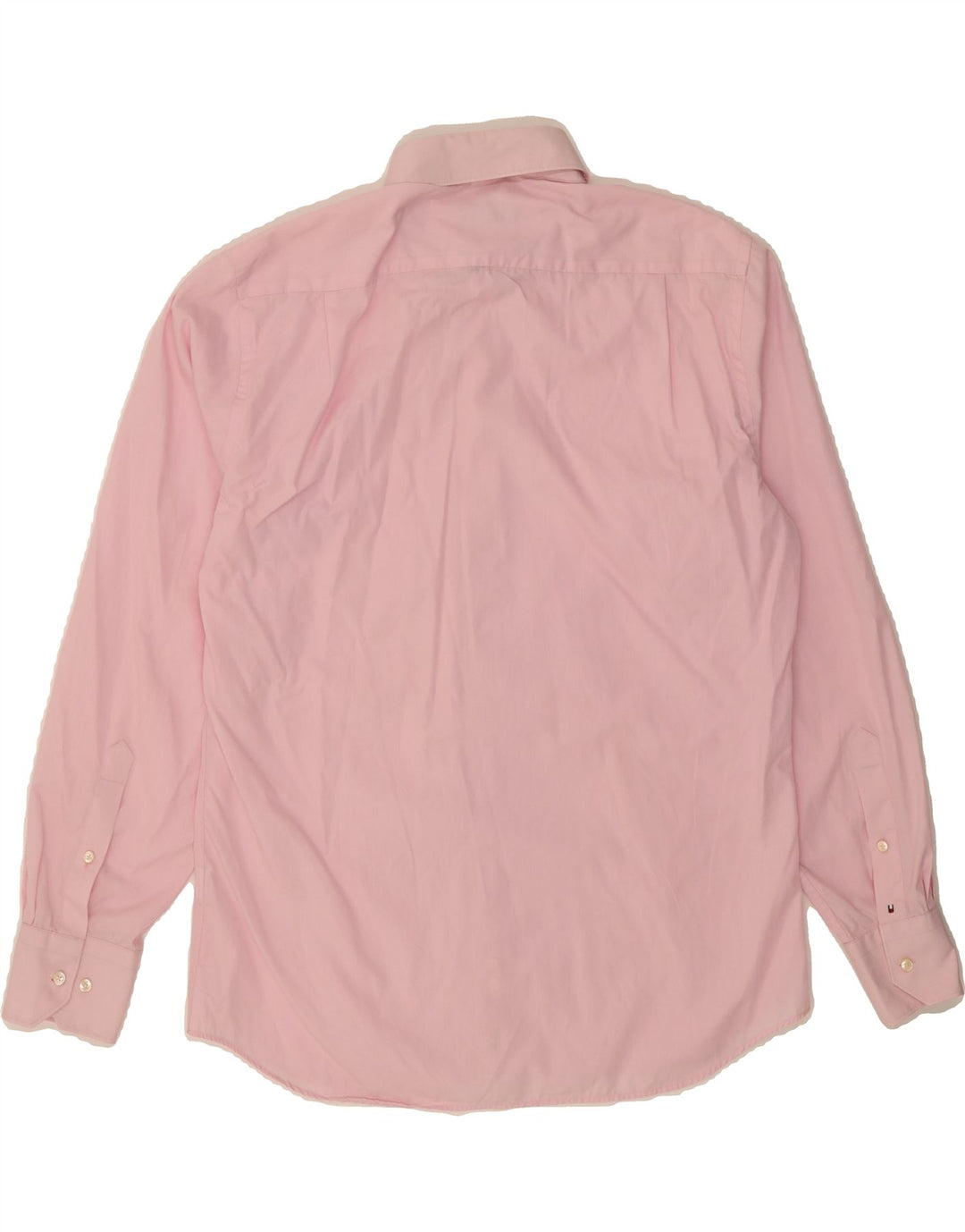TOMMY HILFIGER Mens Shirt Size 40 15 1/2 Medium Pink Cotton Vintage Tommy Hilfiger and Second-Hand Tommy Hilfiger from Messina Hembry 