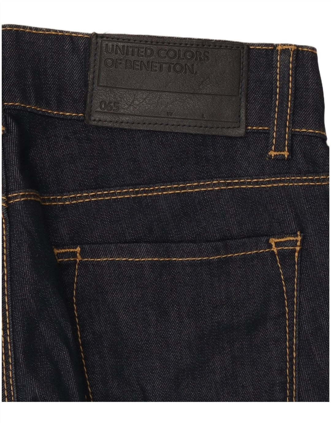 Jeans Svasati Da Donna Benetton W28 L31 Blu Navy