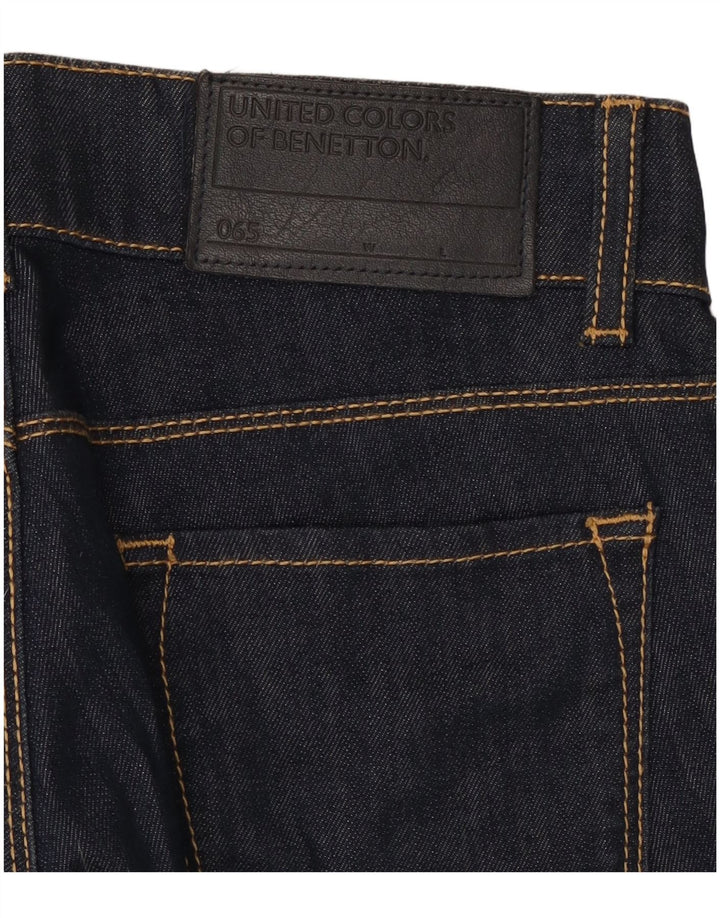 Jeans Svasati Da Donna Benetton W28 L31 Blu Navy
