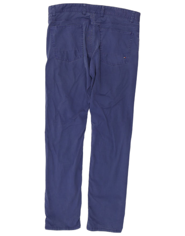 Pantaloni casual dritti da uomo Tommy Hilfiger W36 L34 cotone blu