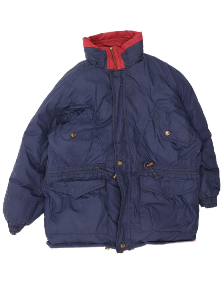 Giacca imbottita reversibile oversize da uomo vintage UK 40 grande rossa