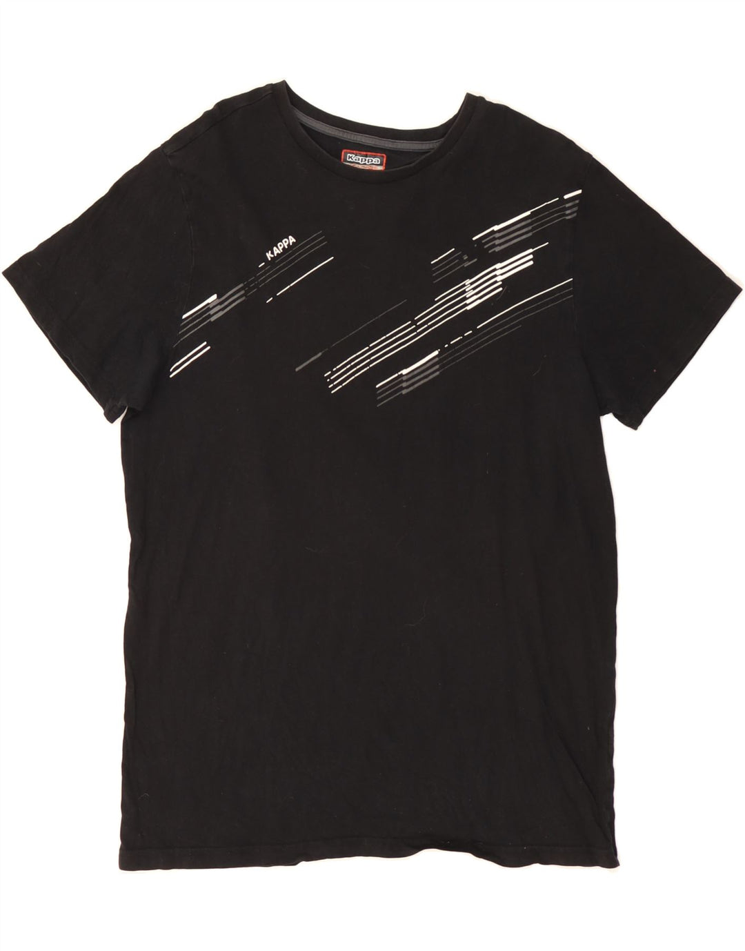 KAPPA Womens Graphic T-Shirt Top UK 20 2XL Black Vintage Kappa and Second-Hand Kappa from Messina Hembry 