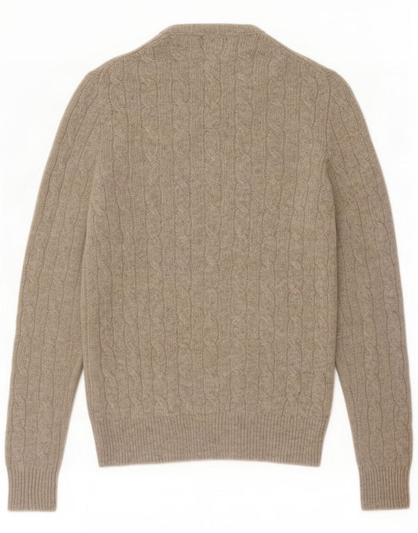 Polo Ralph Lauren Maglione girocollo da donna UK 12 Lana grigio medio